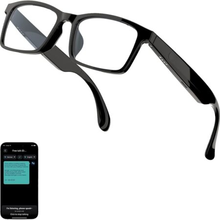 Smart Translation Glasses: 164 Languages, HD Audio & Blue Light Protection