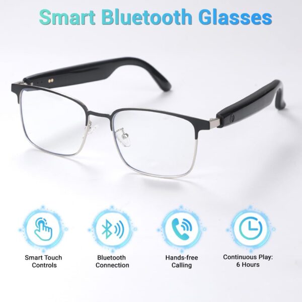 Bluetooth Audio Smart Glasses, Blue Light Glasses for Women Men, Remote... - Image 2