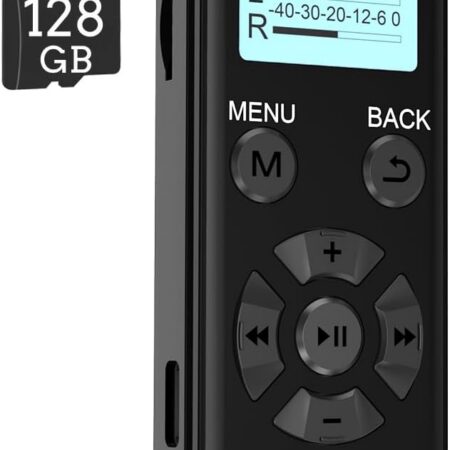 aiworth 136GB Voice Recorder - 45H Battery, Password Protection