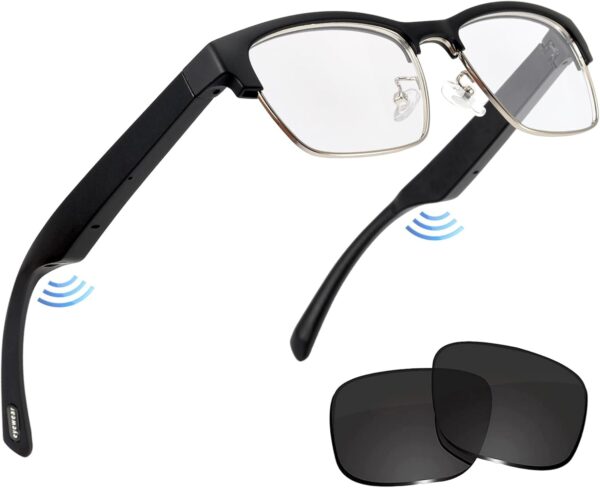 Smart Glasses, Bluetooth Glasses for Men Women with Anti-Blue Light