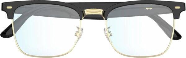 Smart Glasses with Bluetooth Connection and Voice Control for Men Black Gold - Image 2