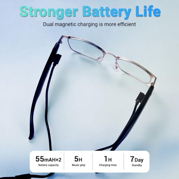 Bluetooth Audio Smart Glasses, Blue Light Glasses for Women Men, Remote... - Image 7