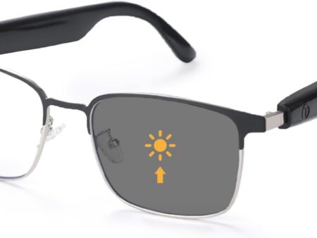 Bluetooth Smart Glasses: Audio, Blue Light Filter, Camera