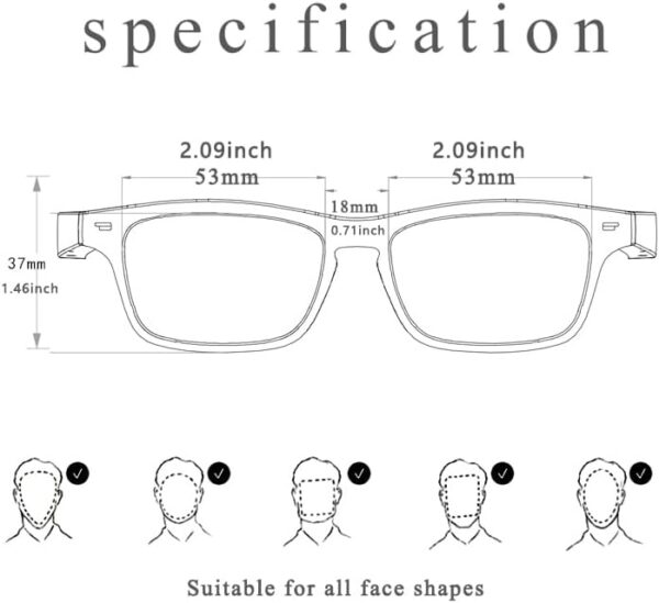 Smart Glasses with Bluetooth 5.3: Blue Light Filtering & Open-Ear Sound - Image 9