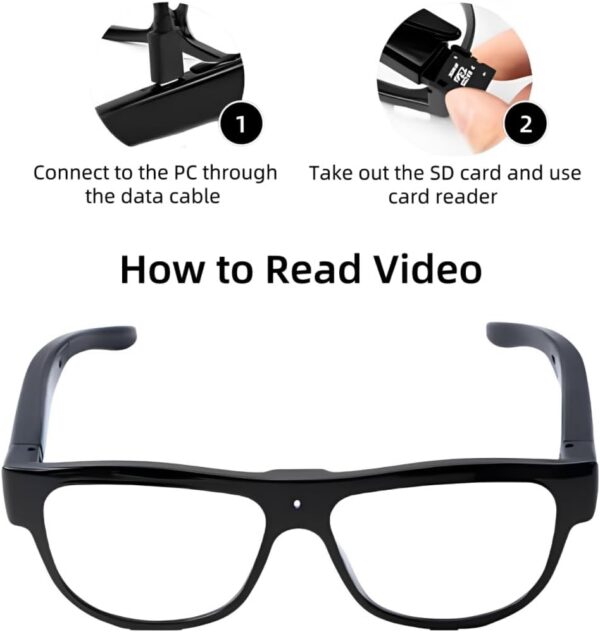 HD 1080P Camera Glasses: 32GB Storage, Eye-Level Recording - Image 5