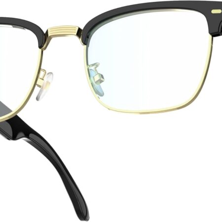 Smart Glasses with Bluetooth Connection and Voice Control for Men Black Gold