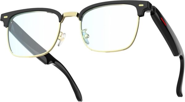 Smart Glasses with Bluetooth Connection and Voice Control for Men Black Gold