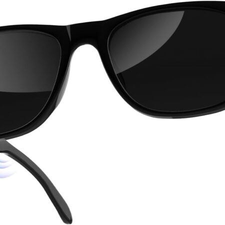 Bluetooth Audio Smart Glasses for Women Men,Polarized Black