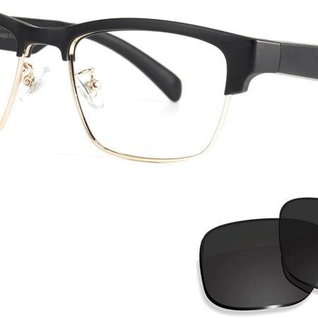 Smart Glasses Bluetooth Audio for Men Women with Built-in Mic &...