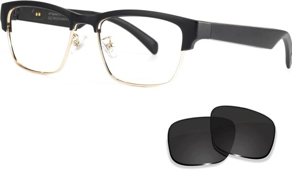 Smart Glasses Bluetooth Audio for Men Women with Built-in Mic &...