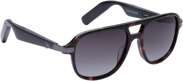 Eddie Bauer Smart Glasses for Men Bluetooth Explorer - Wide, Black