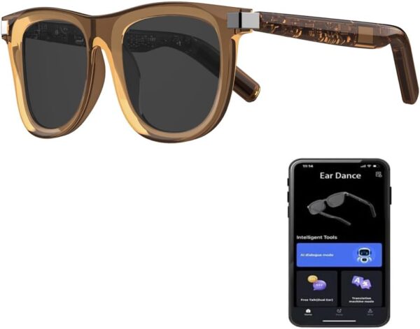 AI Smart Glasses: Dual Touch, 164-Language Translator, Sleep Aid
