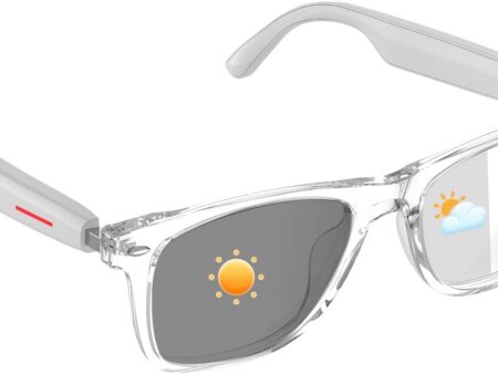 Smart Glasses Auto On/Off with Bluetooth Audio - Clear Frame