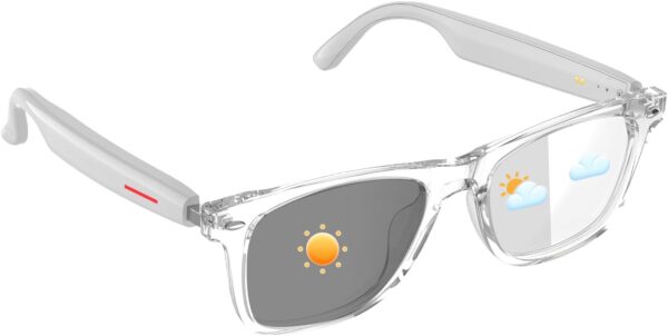 Smart Glasses Auto On/Off with Bluetooth Audio - Clear Frame