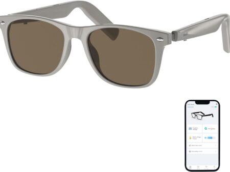Smart AI Glasses with Translation & Audio - Beige Frame