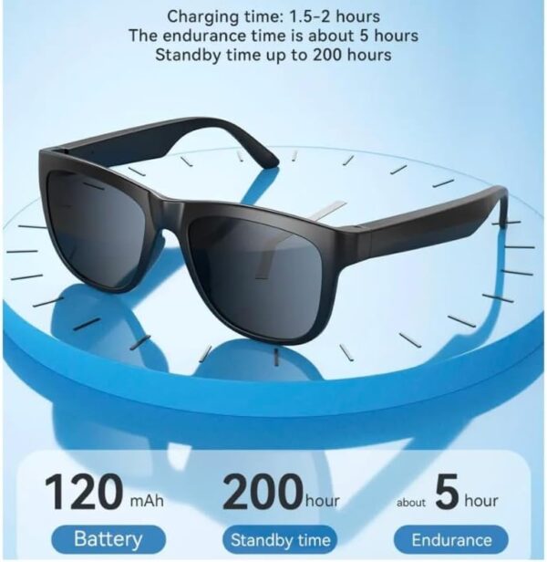 GS01 Smart Bluetooth Sunglasses with Audio & UV400 Protection - Red - Image 6