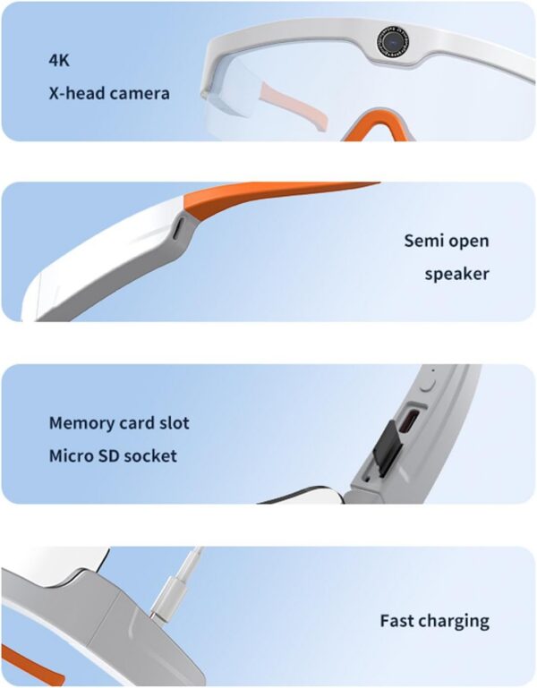 4K Camera Glasses: UV Protection & Hands-Free Recording - Image 5