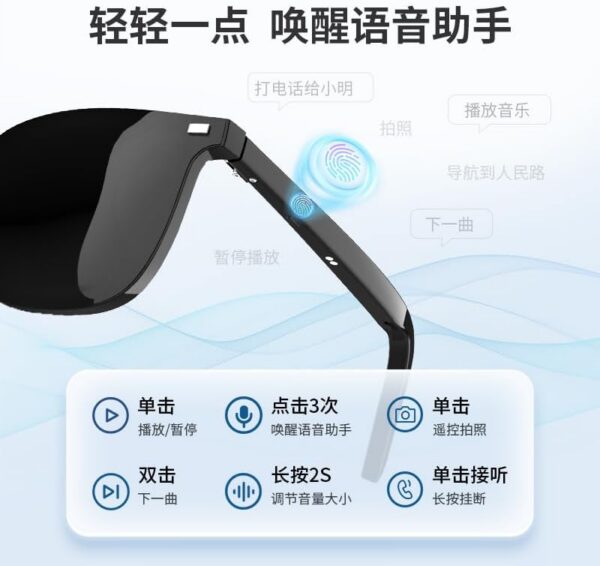 Smart Bluetooth Audio Glasses - Call, Music & Blue Light Protection