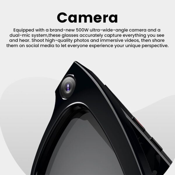 Smart Camera Glasses: 5MP Ultra-Wide HD Video, AI Voice Control - Image 5