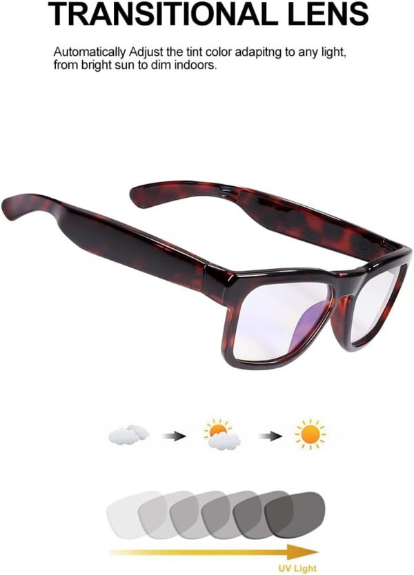 OhO Smart Glasses,Polarized Brown-blue Light Blocking Transitional Lens - Image 2