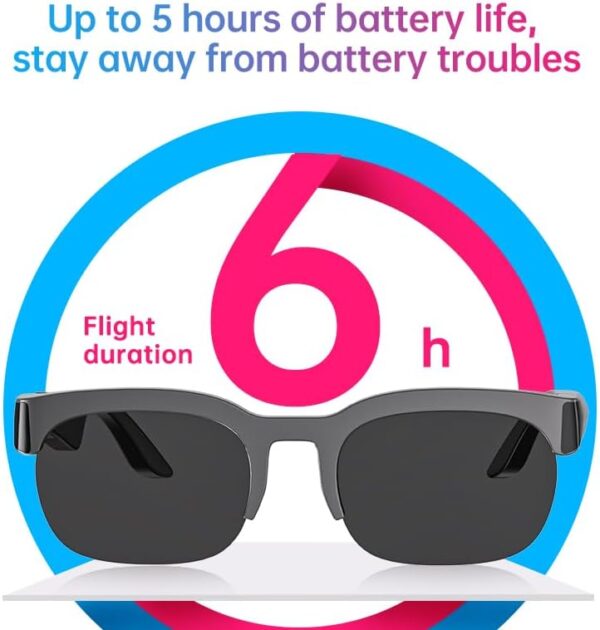 Smart Glasses with AI Translator 150 Translation UV White - Image 9