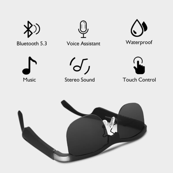 Smart Polarized Sunglasses with Bluetooth Built-in Mic - Image 7