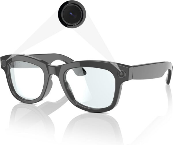 Smart Camera Glasses: 5MP HD, AI Voice, Blue Light Blocking