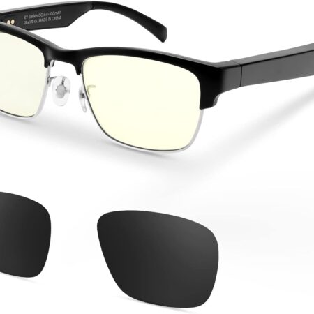 Smart Glasses | Blue Light Filtering & Polarized Sunglass 2 Pairs of Lenses