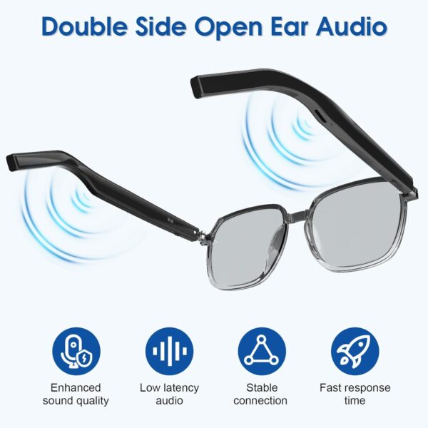Bluetooth Smart Glasses: Photochromic & Blue Light Blocking Eyewear - Image 3