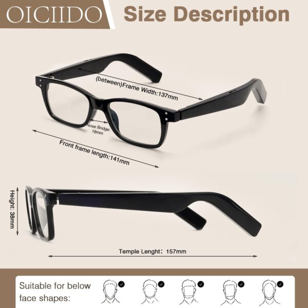 Smart Glasses for Men and Women with Blue Light Filtering Lenses - Image 5