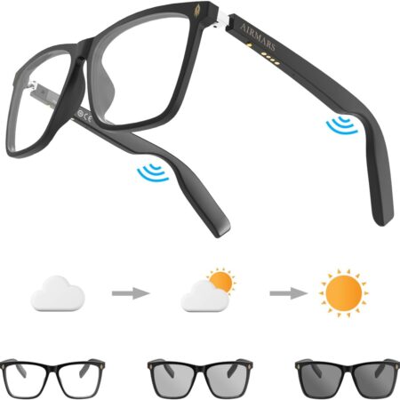 AIRMARS Smart Glasses: Bluetooth Photochromic with Speaker