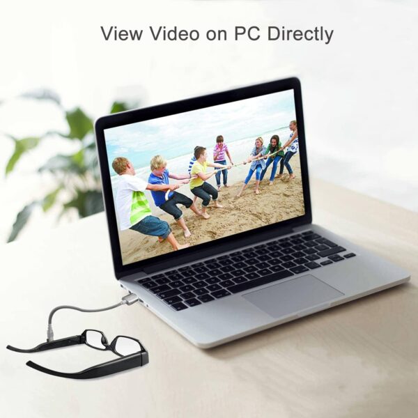 Smart Camera Glasses with HD 1080P Sports Wearable for Black - Image 7