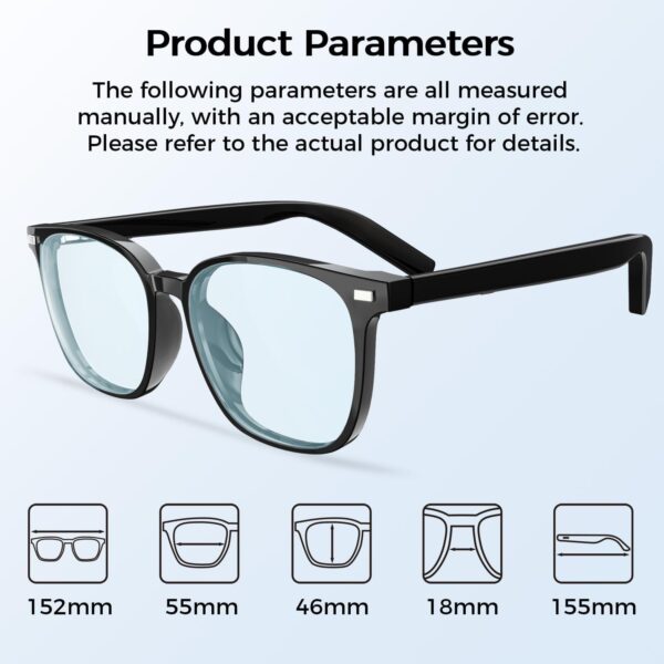 Polarized Bluetooth Smart Glasses: Magnetic Clip, Open Ear Audio, IP65 Waterproof - Image 8