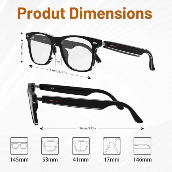 Smart Glasses Anti Blue Light Bluetooth - Audio Eyewear - Image 3