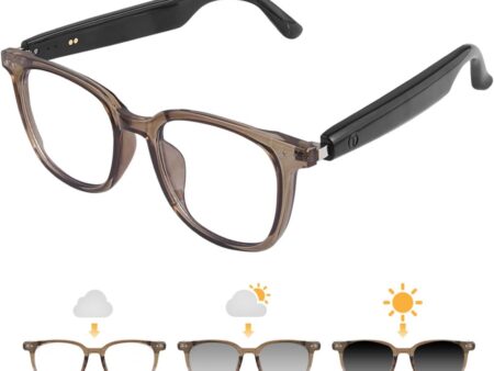 Bluetooth Smart Glasses with Photochromic Lenses & Audio - GS07