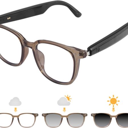 Bluetooth Smart Glasses with Photochromic Lenses & Audio - GS07