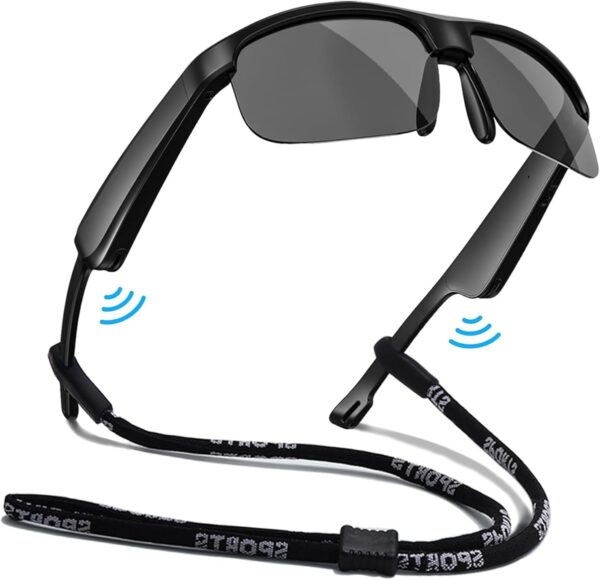 Smart Glasses, Polarized Bluetooth Sunglasses with Built-in Mic & Speakers,...