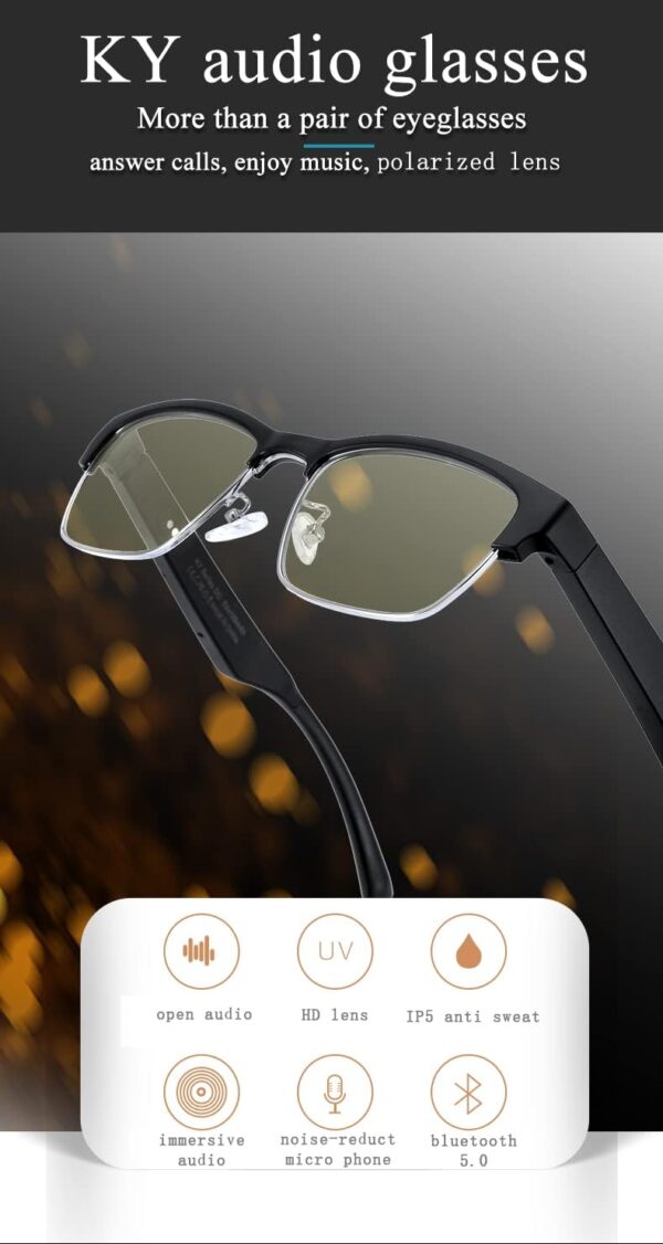 Smart Audio Glasses: Wireless Bluetooth with 9D Sound - Image 3