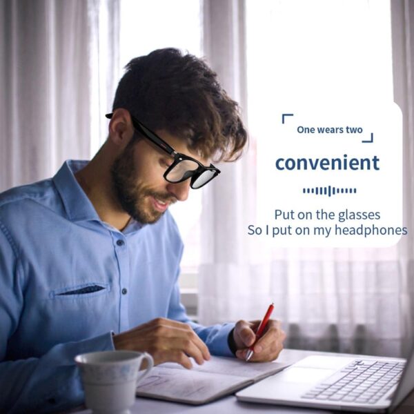 Ai Smart Translation Glasses Simultaneous Interpretation and Black - Image 5
