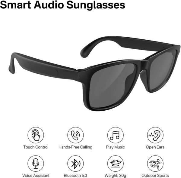 Smart Glasses UV400 Polarized | Bluetooth Audio Sunglasses G10-C - Image 2