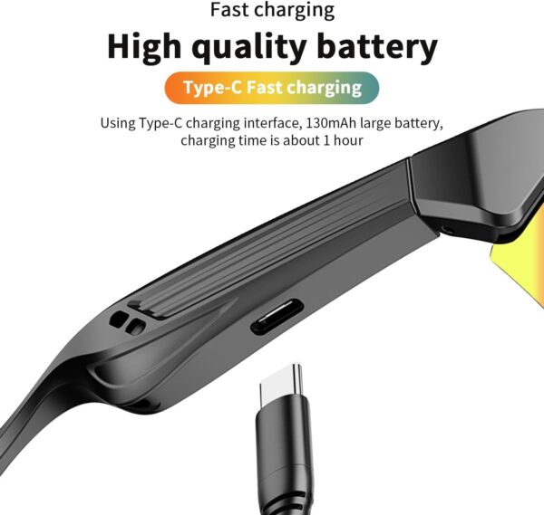 Bluetooth Cycling Glasses with Polarized Lenses - Sports Smart Sunglasses - Image 4