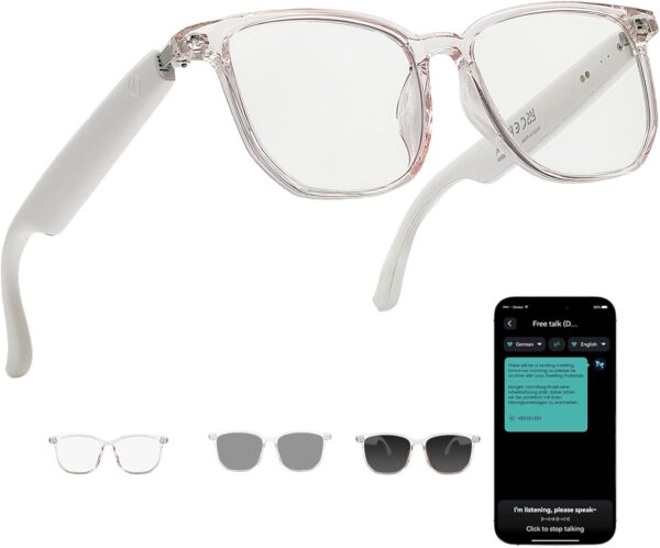 Ai Translation Glasses: 138 Languages, Color-Change Lenses, Chat GPT Support