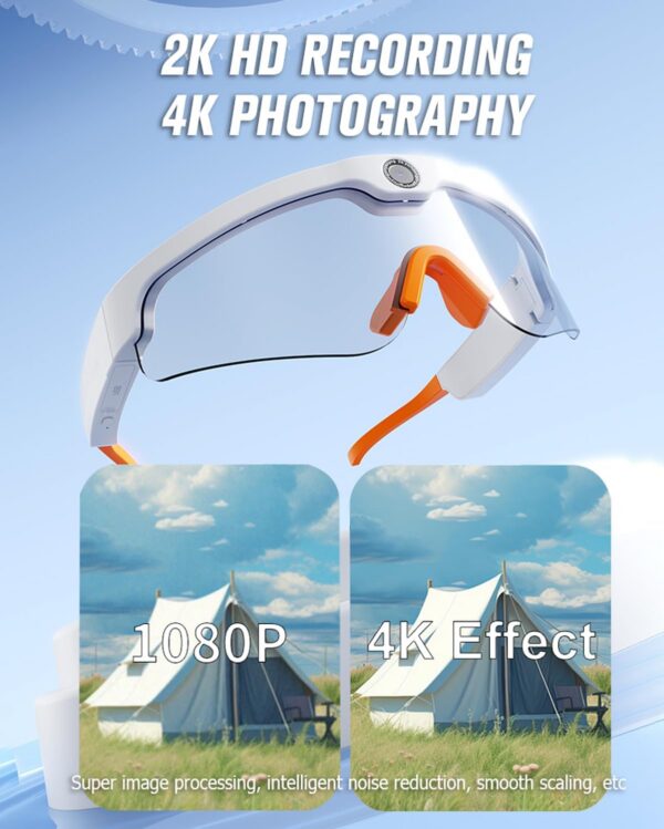 4K Camera Glasses: UV Protection & Hands-Free Recording - Image 3