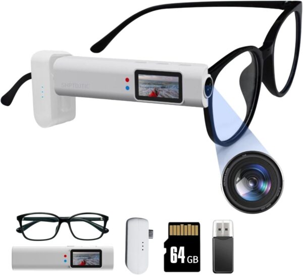 2.7K Ultra-Light Head Mounted Sports Camera - 21g Glasses-Compatible Action...