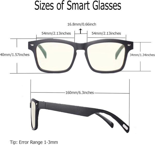 Smart Glasses for Men - Bluetooth Open Ear with Blue Light Protection - Image 3