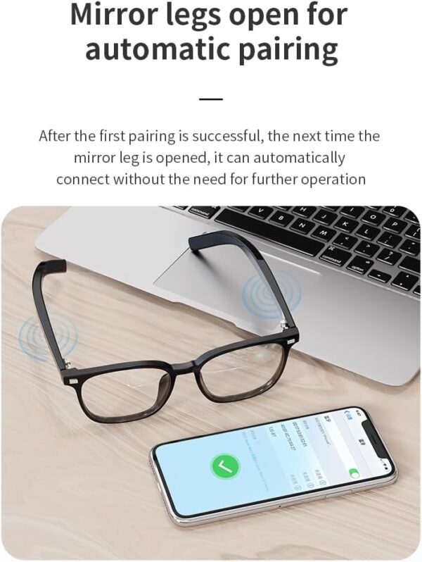 Smart Bluetooth Audio Glasses, Anti-Blue Light, Auto On/Off, Call/Music - Image 8