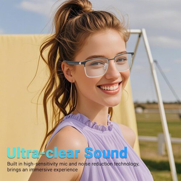 Bluetooth Audio Smart Glasses, Blue Light Glasses for Women Men, Remote... - Image 6