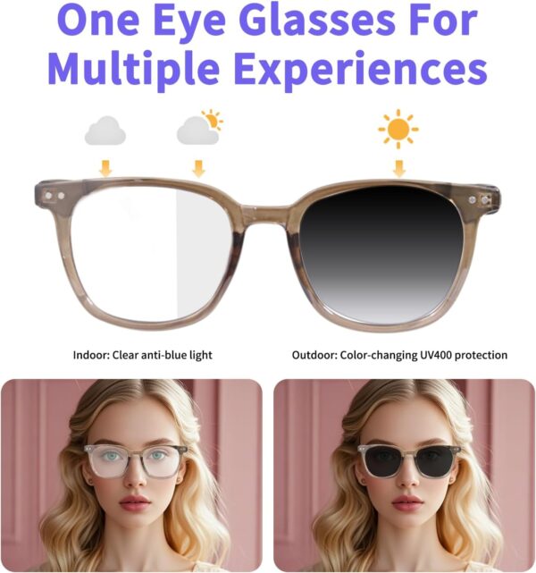 Smart Glasses for Women Men, Bluetooth with Photochromic Lenses... - Image 5