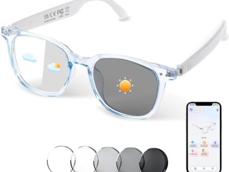 AI Translation Glasses Blue-GS07: Real-Time Translation & Photochromic Lenses