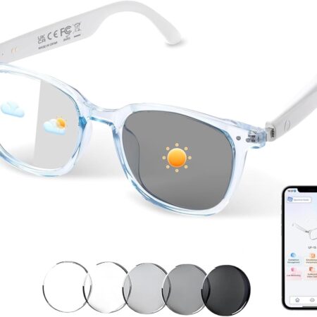 AI Translation Glasses Blue-GS07: Real-Time Translation & Photochromic Lenses